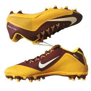 burgundy and gold football cleats